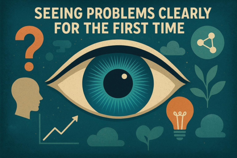 Seeing problems clearly for the first time